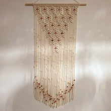 Load image into Gallery viewer, Contemporary Macrame Wall Hanging with Wooden Beads
