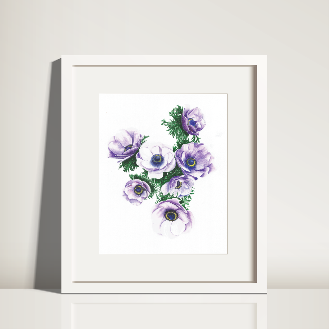 Anemone Bouquet Watercolour