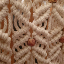 Load image into Gallery viewer, Contemporary Macrame Wall Hanging with Wooden Beads
