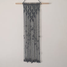 Load image into Gallery viewer, Geometric Macrame Wall Hanging with Chrome Beads
